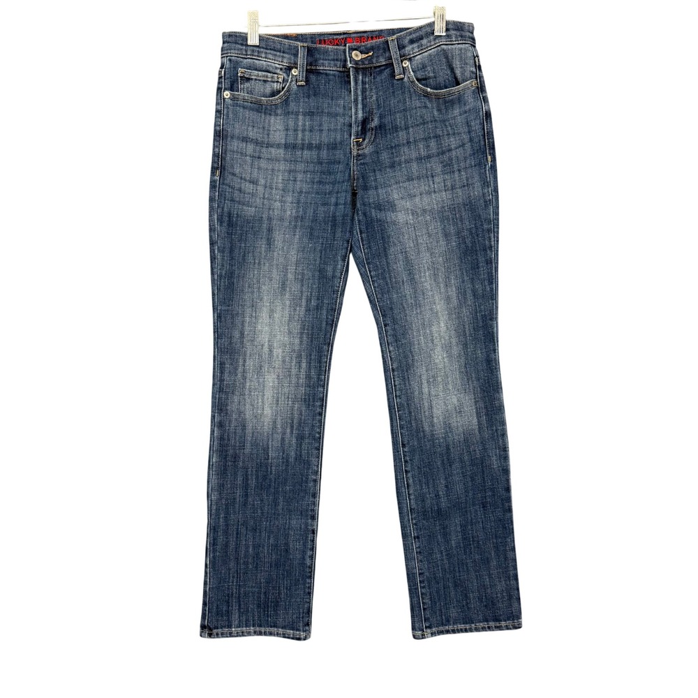 Lucky Brand Jeans Womens 6 28 Blue Sweet Mid Rise Straight Medium Wash 7WP11125